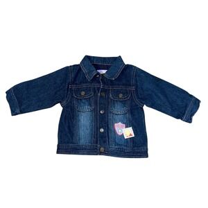 Disney Winnie the Pooh Varsity Denim Jacket Baby 6-9 Months Denim Snap Front